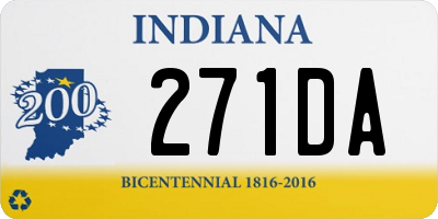 IN license plate 271DA