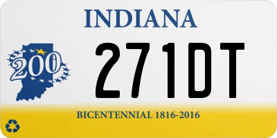 IN license plate 271DT