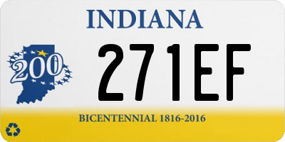 IN license plate 271EF