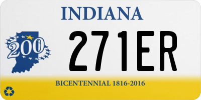 IN license plate 271ER