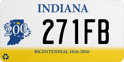 IN license plate 271FB