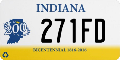 IN license plate 271FD