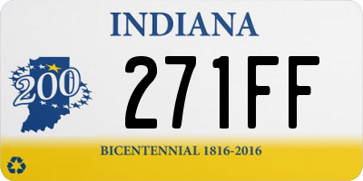IN license plate 271FF