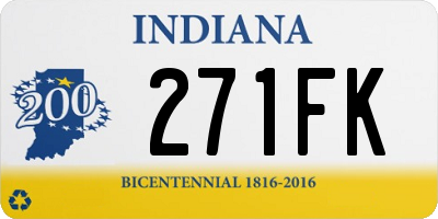 IN license plate 271FK