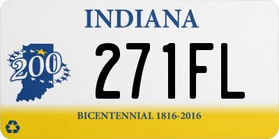 IN license plate 271FL