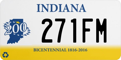 IN license plate 271FM