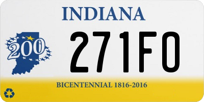 IN license plate 271FO