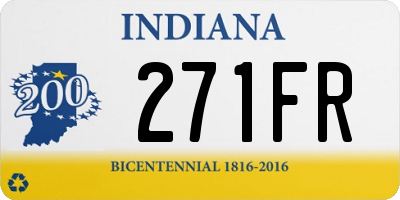 IN license plate 271FR