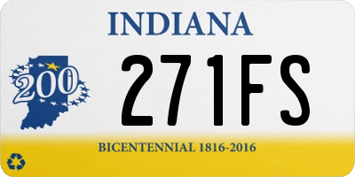 IN license plate 271FS