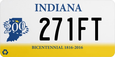 IN license plate 271FT