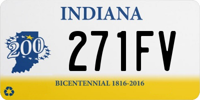 IN license plate 271FV