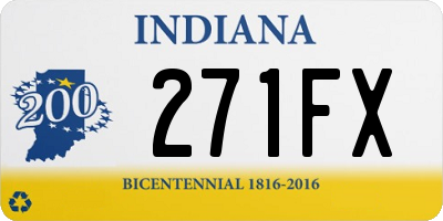 IN license plate 271FX