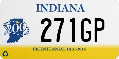 IN license plate 271GP