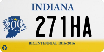 IN license plate 271HA