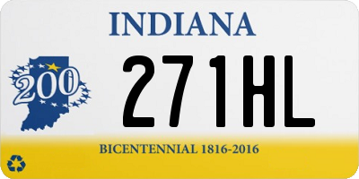 IN license plate 271HL