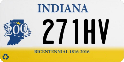 IN license plate 271HV