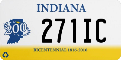 IN license plate 271IC