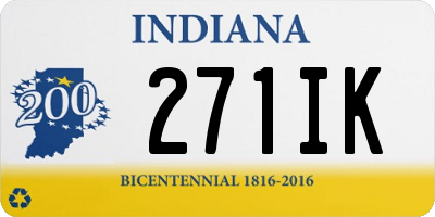 IN license plate 271IK