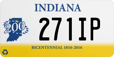 IN license plate 271IP