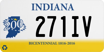 IN license plate 271IV