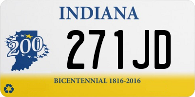 IN license plate 271JD