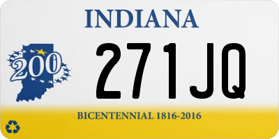 IN license plate 271JQ