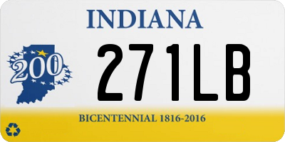 IN license plate 271LB