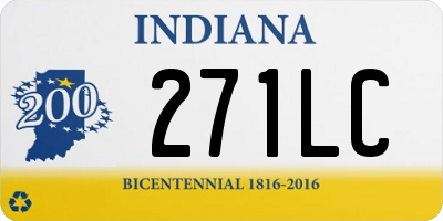 IN license plate 271LC