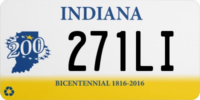 IN license plate 271LI