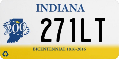 IN license plate 271LT