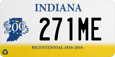 IN license plate 271ME