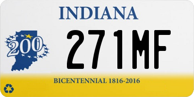 IN license plate 271MF