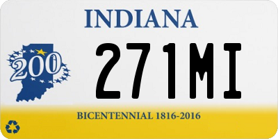 IN license plate 271MI