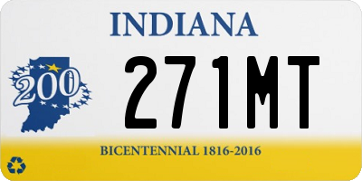 IN license plate 271MT