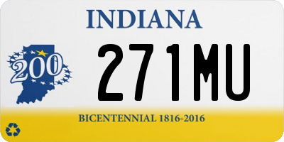 IN license plate 271MU