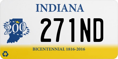 IN license plate 271ND