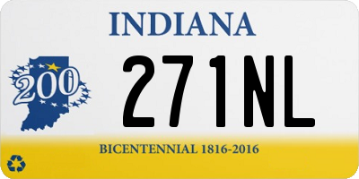 IN license plate 271NL