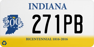 IN license plate 271PB