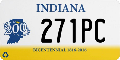 IN license plate 271PC