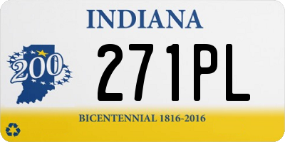 IN license plate 271PL