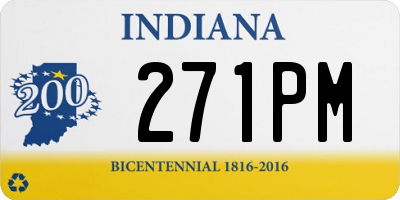 IN license plate 271PM