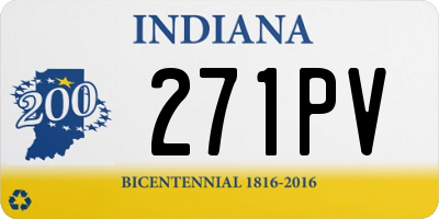 IN license plate 271PV