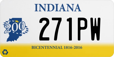 IN license plate 271PW