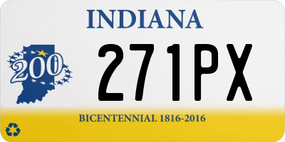 IN license plate 271PX