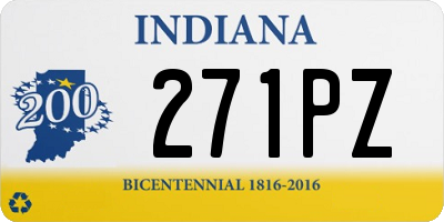 IN license plate 271PZ