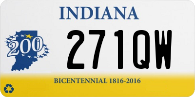 IN license plate 271QW