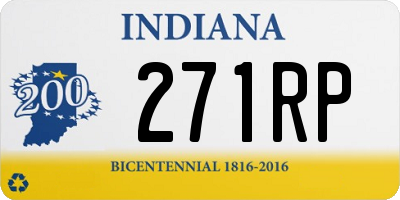 IN license plate 271RP