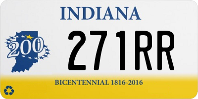 IN license plate 271RR