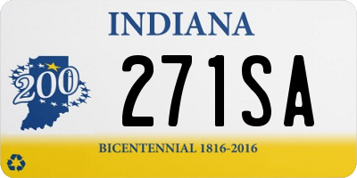 IN license plate 271SA