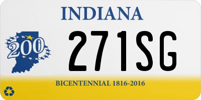 IN license plate 271SG